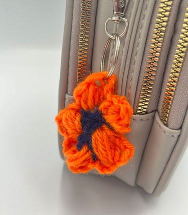 Poppy Flower Keychain