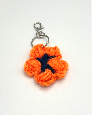 Poppy Flower Keychain