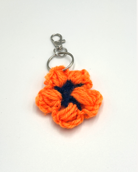 Poppy Flower Keychain